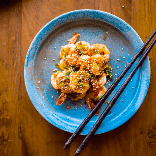 Long-Tail Sunset Stir-Fried Prawns Recipe