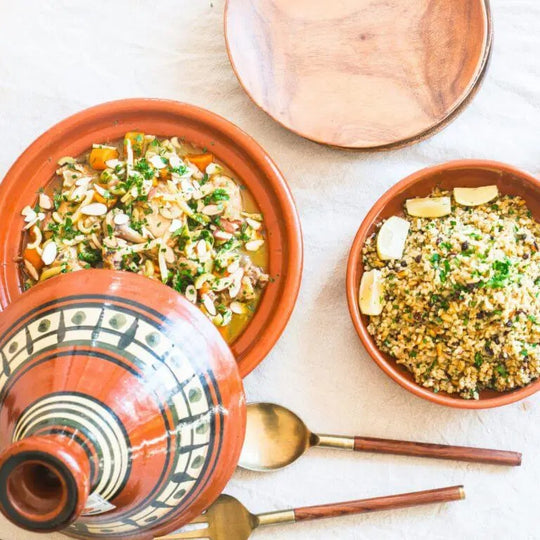Moroccan Chicken Tagine with Cauliflower \"Couscous\" Recipe
