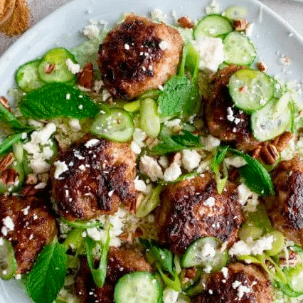 Moroccan Chicken Meatballs with Parsley Sauce Recipe