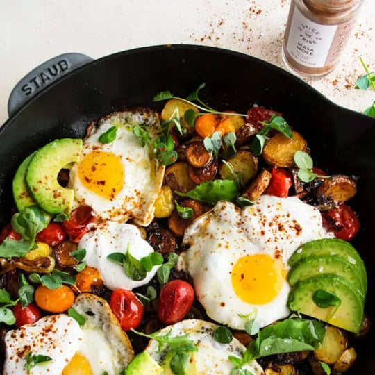 Mexican Potato Hash with Fried Eggs Recipe