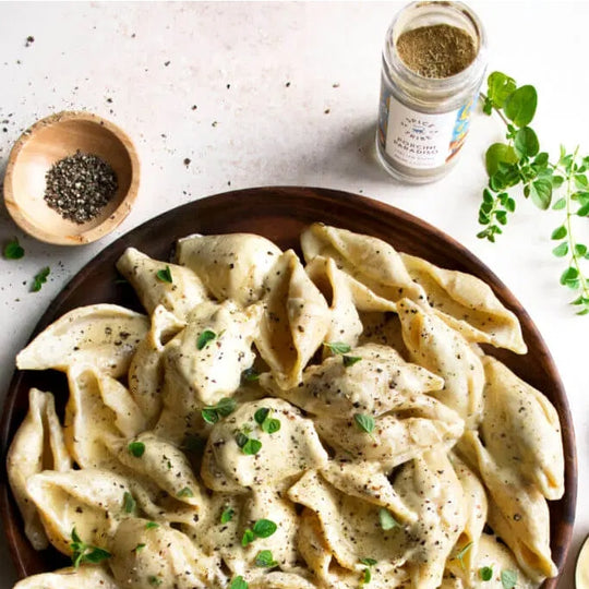 Creamy Parmesan Shells with Toasted Garlic Recipe