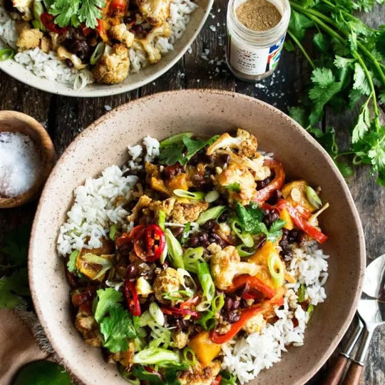 Roasted Cauliflower & Black Bean Coconut Stew Recipe