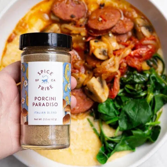 Smokey Sausage Smoortjie with Spinach over Parmesan Grits Recipe