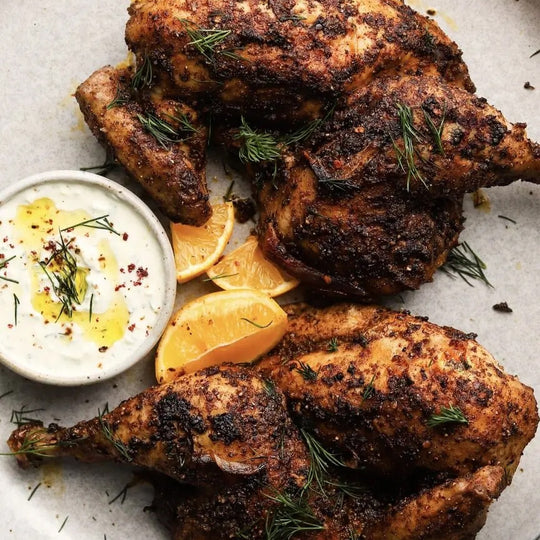 Harissa & Sumac Roasted Chicken with Tzatziki Recipe