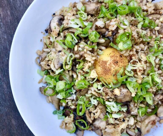 Mushroom Fried Brown Rice Recipe