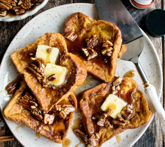 Pumpkin French Toast with Spiced Pecan Syrup Recipe