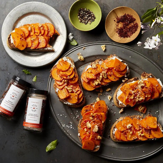 Persimmon and Goat Cheese Toast Recipe