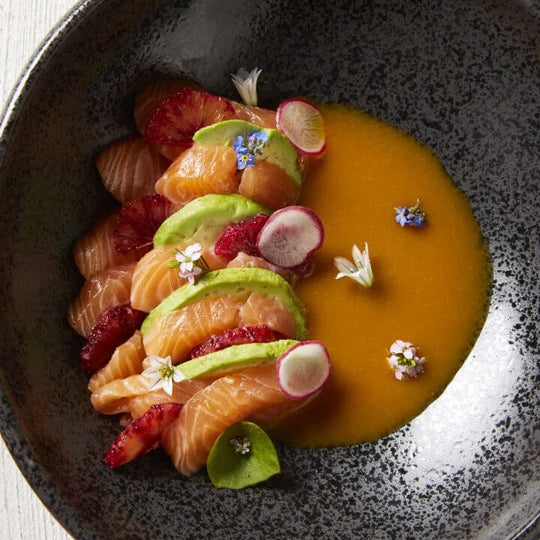 Salmon “Tiradito” with Aji Amarillo & Blood Orange “Leche de Tigre” Recipe