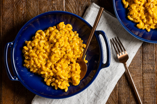 Creamy Pumpkin Mac + Cheese