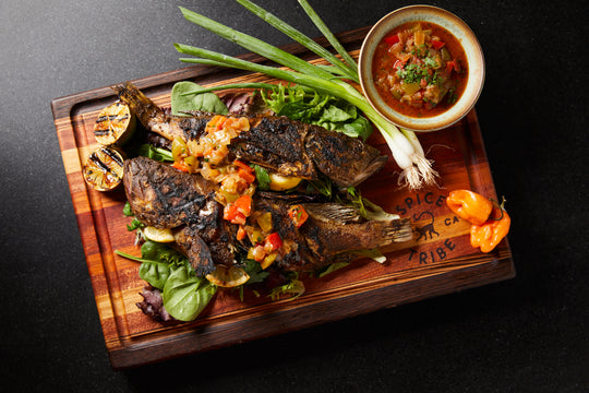 Grilled Whole Fish with Creole Sauce